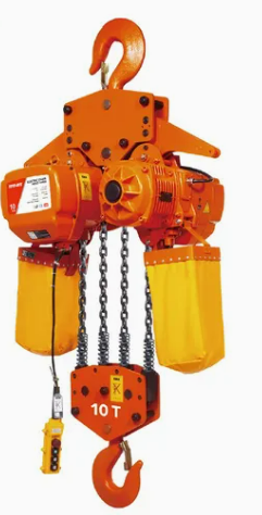 10 tòn elektrik chèn anvwaye ak chariot motè
